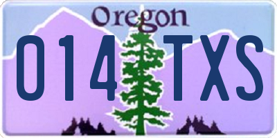 OR license plate 014TXS