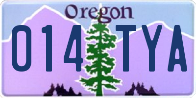 OR license plate 014TYA