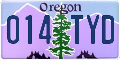 OR license plate 014TYD