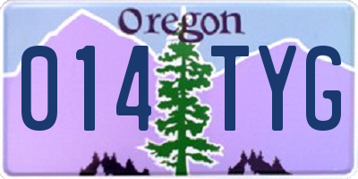 OR license plate 014TYG