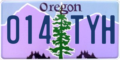 OR license plate 014TYH