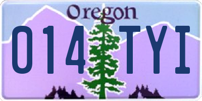 OR license plate 014TYI