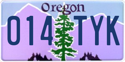 OR license plate 014TYK