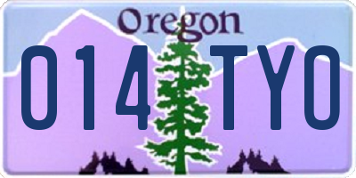 OR license plate 014TYO