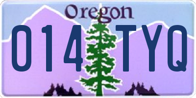 OR license plate 014TYQ