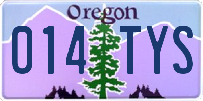 OR license plate 014TYS