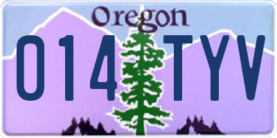 OR license plate 014TYV