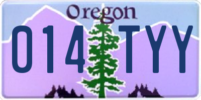 OR license plate 014TYY