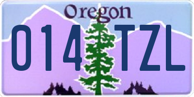 OR license plate 014TZL