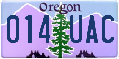 OR license plate 014UAC