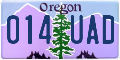 OR license plate 014UAD