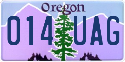 OR license plate 014UAG