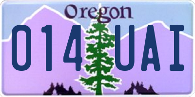 OR license plate 014UAI