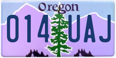 OR license plate 014UAJ