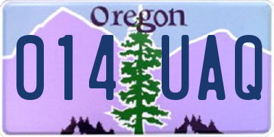 OR license plate 014UAQ