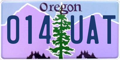 OR license plate 014UAT