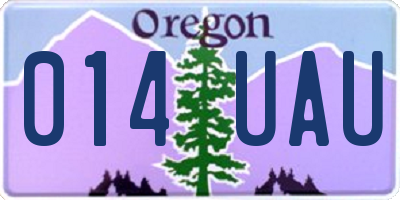 OR license plate 014UAU