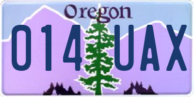 OR license plate 014UAX