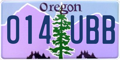 OR license plate 014UBB