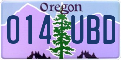 OR license plate 014UBD