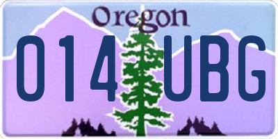 OR license plate 014UBG