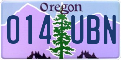 OR license plate 014UBN