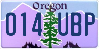 OR license plate 014UBP