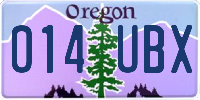 OR license plate 014UBX