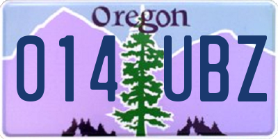 OR license plate 014UBZ