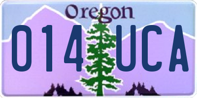 OR license plate 014UCA