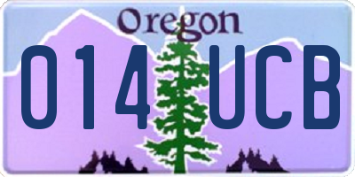 OR license plate 014UCB