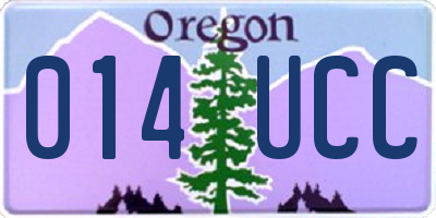 OR license plate 014UCC