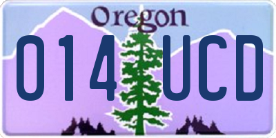 OR license plate 014UCD