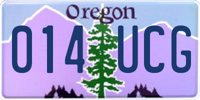 OR license plate 014UCG