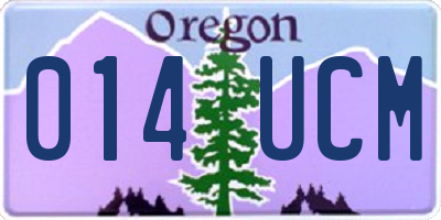 OR license plate 014UCM