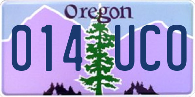 OR license plate 014UCO