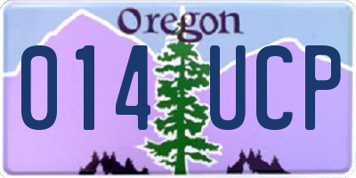 OR license plate 014UCP