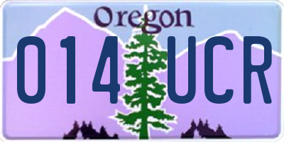 OR license plate 014UCR