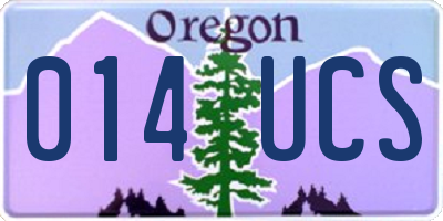 OR license plate 014UCS