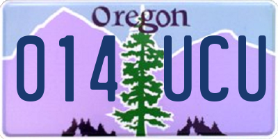 OR license plate 014UCU