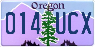 OR license plate 014UCX