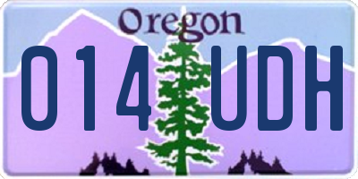 OR license plate 014UDH