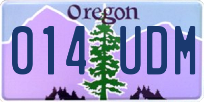 OR license plate 014UDM