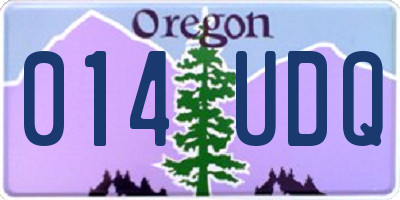 OR license plate 014UDQ