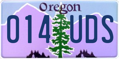 OR license plate 014UDS