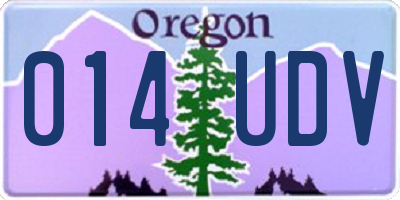 OR license plate 014UDV