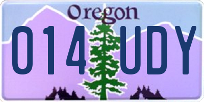 OR license plate 014UDY