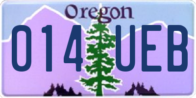 OR license plate 014UEB