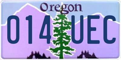 OR license plate 014UEC