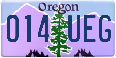 OR license plate 014UEG